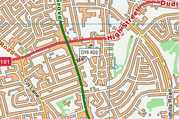 DY6 8DS map - OS VectorMap District (Ordnance Survey)