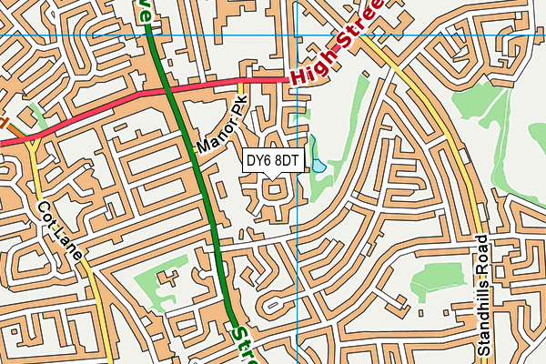 DY6 8DT map - OS VectorMap District (Ordnance Survey)