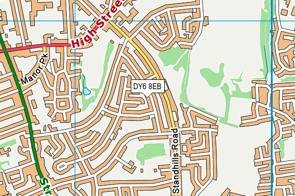 DY6 8EB map - OS VectorMap District (Ordnance Survey)