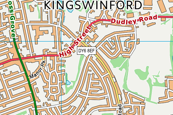 DY6 8EF map - OS VectorMap District (Ordnance Survey)