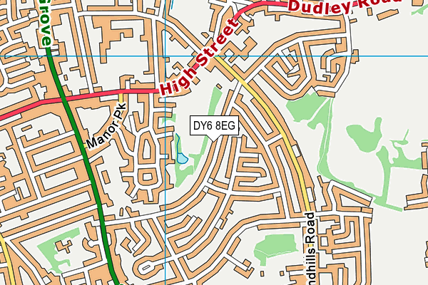 DY6 8EG map - OS VectorMap District (Ordnance Survey)