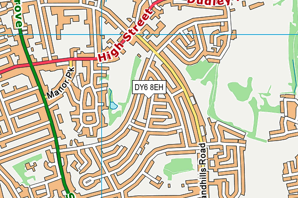 DY6 8EH map - OS VectorMap District (Ordnance Survey)