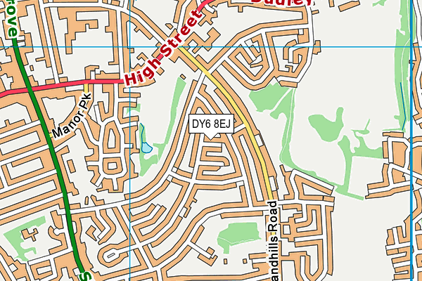 DY6 8EJ map - OS VectorMap District (Ordnance Survey)