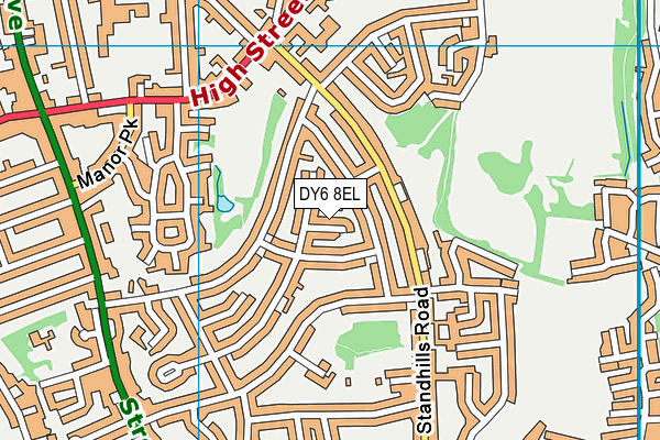 DY6 8EL map - OS VectorMap District (Ordnance Survey)