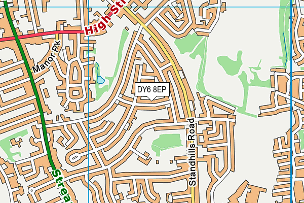 DY6 8EP map - OS VectorMap District (Ordnance Survey)