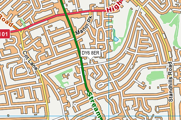 DY6 8ER map - OS VectorMap District (Ordnance Survey)