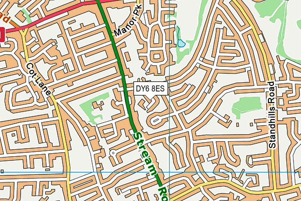 DY6 8ES map - OS VectorMap District (Ordnance Survey)