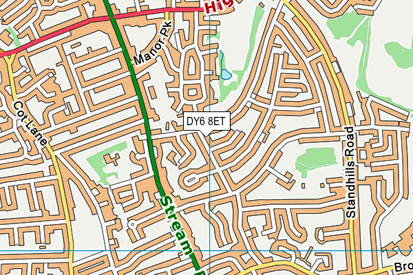 DY6 8ET map - OS VectorMap District (Ordnance Survey)