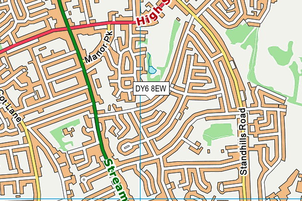 DY6 8EW map - OS VectorMap District (Ordnance Survey)