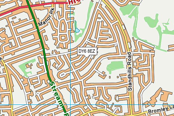 DY6 8EZ map - OS VectorMap District (Ordnance Survey)