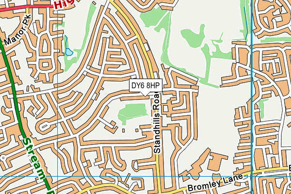 DY6 8HP map - OS VectorMap District (Ordnance Survey)