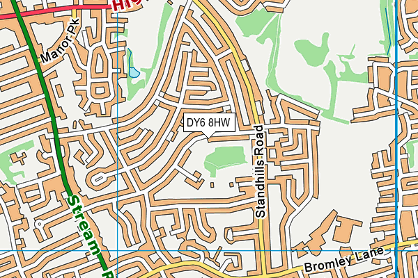 DY6 8HW map - OS VectorMap District (Ordnance Survey)