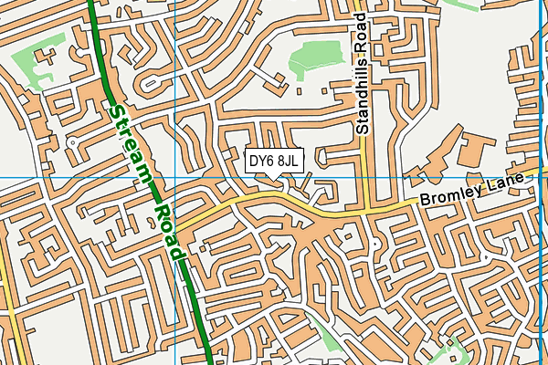 DY6 8JL map - OS VectorMap District (Ordnance Survey)