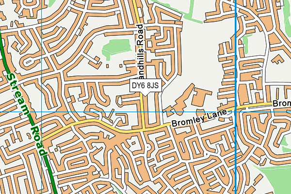 DY6 8JS map - OS VectorMap District (Ordnance Survey)