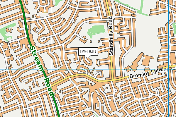 DY6 8JU map - OS VectorMap District (Ordnance Survey)