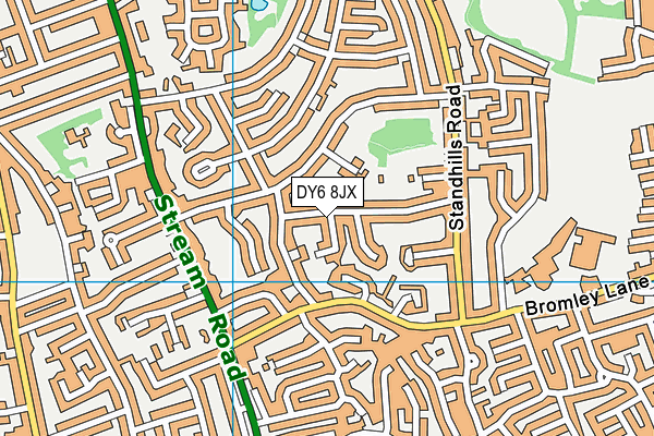 DY6 8JX map - OS VectorMap District (Ordnance Survey)