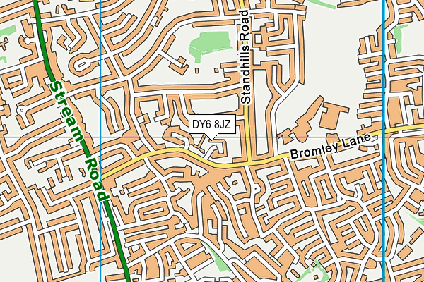 DY6 8JZ map - OS VectorMap District (Ordnance Survey)