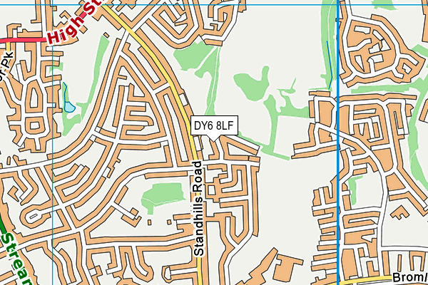 DY6 8LF map - OS VectorMap District (Ordnance Survey)