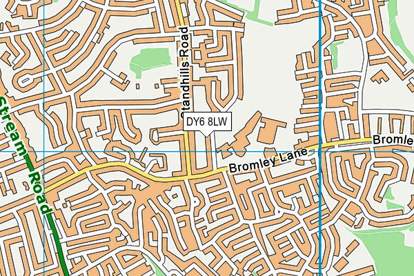 Bromley Hills Primary School map (DY6 8LW) - OS VectorMap District (Ordnance Survey)
