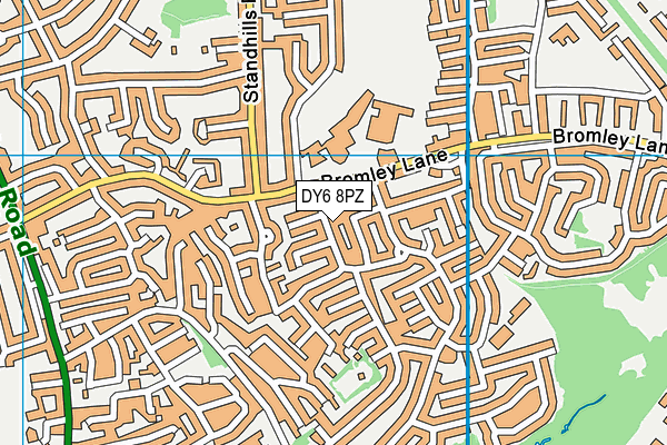 DY6 8PZ map - OS VectorMap District (Ordnance Survey)