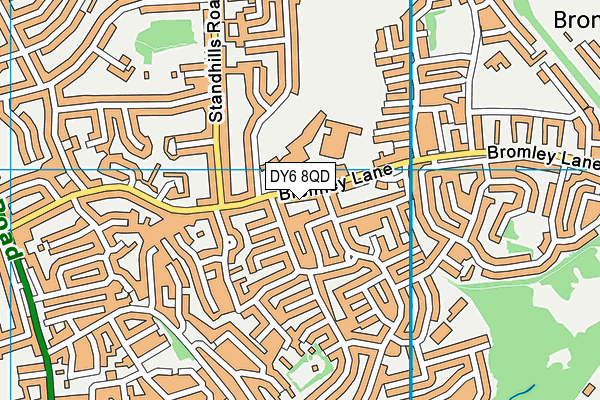 DY6 8QD map - OS VectorMap District (Ordnance Survey)