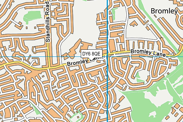 DY6 8QE map - OS VectorMap District (Ordnance Survey)