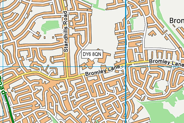The Brier School map (DY6 8QN) - OS VectorMap District (Ordnance Survey)