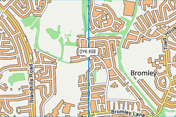DY6 8SE map - OS VectorMap District (Ordnance Survey)