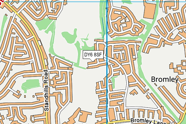 DY6 8SF map - OS VectorMap District (Ordnance Survey)