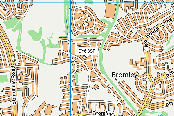 DY6 8ST map - OS VectorMap District (Ordnance Survey)