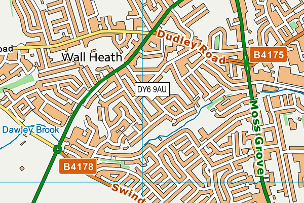 DY6 9AU map - OS VectorMap District (Ordnance Survey)