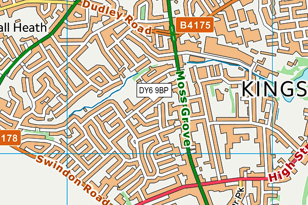 Dawley Brook Primary School map (DY6 9BP) - OS VectorMap District (Ordnance Survey)
