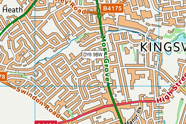 DY6 9BW map - OS VectorMap District (Ordnance Survey)