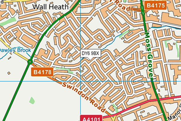 DY6 9BX map - OS VectorMap District (Ordnance Survey)