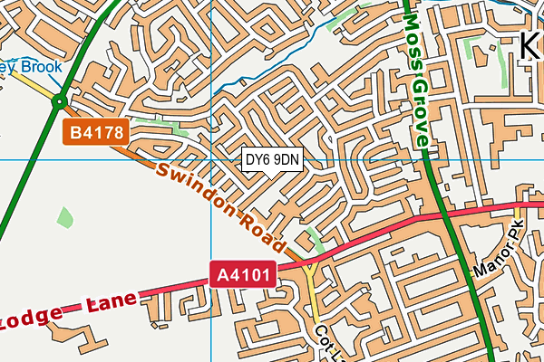 DY6 9DN map - OS VectorMap District (Ordnance Survey)