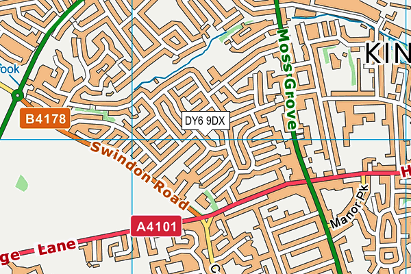 DY6 9DX map - OS VectorMap District (Ordnance Survey)
