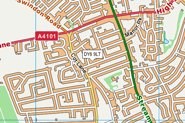 DY6 9LT map - OS VectorMap District (Ordnance Survey)
