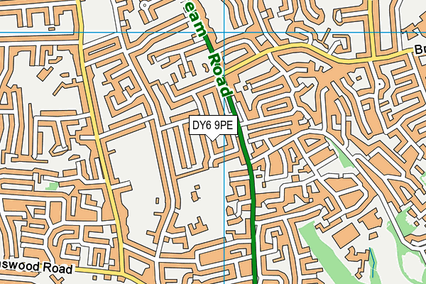 DY6 9PE map - OS VectorMap District (Ordnance Survey)
