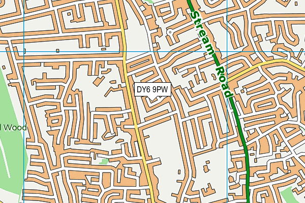DY6 9PW map - OS VectorMap District (Ordnance Survey)