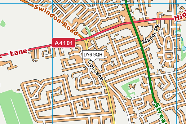 DY6 9QH map - OS VectorMap District (Ordnance Survey)