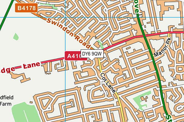 DY6 9QW map - OS VectorMap District (Ordnance Survey)