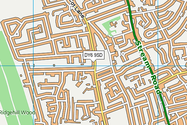 DY6 9SD map - OS VectorMap District (Ordnance Survey)