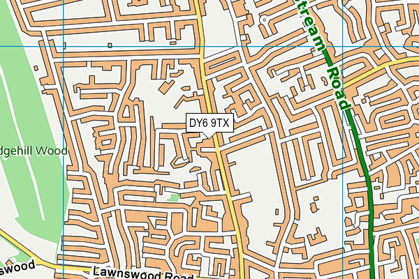 DY6 9TX map - OS VectorMap District (Ordnance Survey)