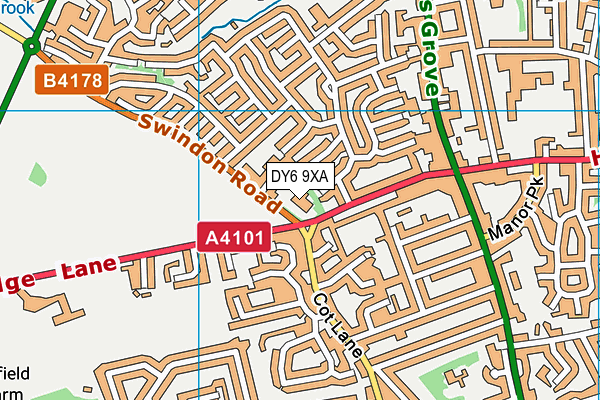 DY6 9XA map - OS VectorMap District (Ordnance Survey)