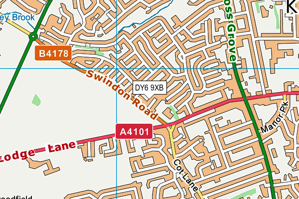DY6 9XB map - OS VectorMap District (Ordnance Survey)