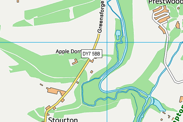 DY7 5BB map - OS VectorMap District (Ordnance Survey)