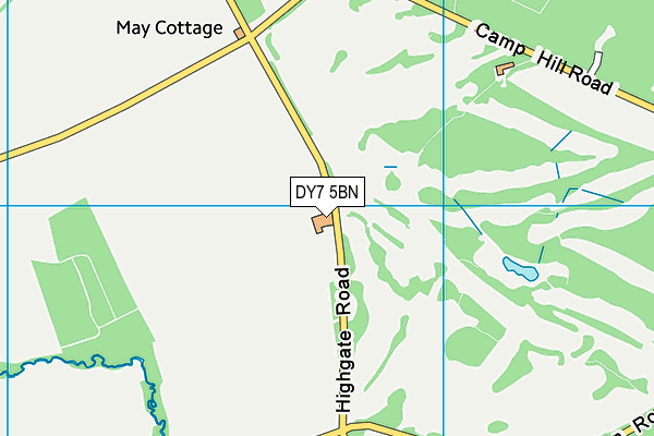 DY7 5BN map - OS VectorMap District (Ordnance Survey)