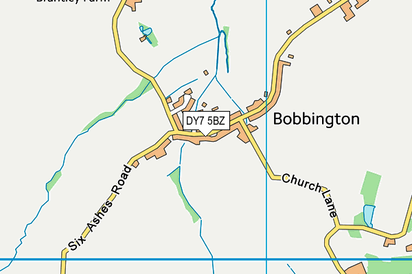DY7 5BZ map - OS VectorMap District (Ordnance Survey)