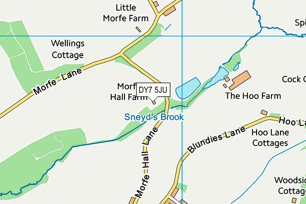 DY7 5JU map - OS VectorMap District (Ordnance Survey)