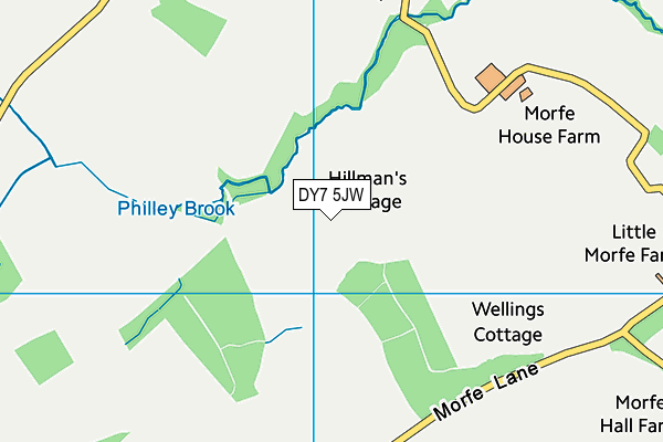 DY7 5JW map - OS VectorMap District (Ordnance Survey)